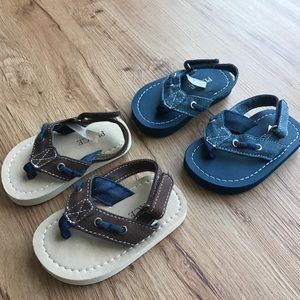 Children's Place Shoes - Boys sandals Blue never worn, Brown worn twice Children's Place Shoes - Boys sandals Blue never worn, Brown worn twice